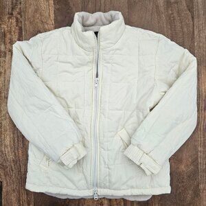 Vintage Ralph by Ralph Lauren Jacket Womens M Cream Y2K Red Label Puffer Quilted